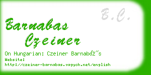 barnabas czeiner business card